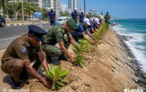 Coastal Resilience: Sri Lanka Launches Strategic Tree Planting Initiative Along Colombo’s Marine Drive