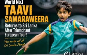 World No.1 Taavi Samaraweera Arrives in Sri Lanka Following Outstanding European Success