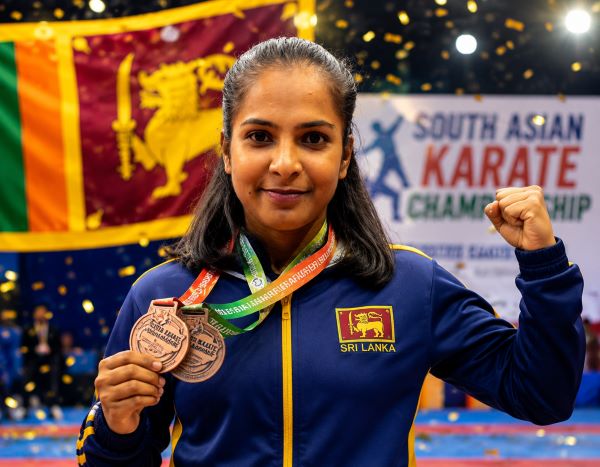 Sri Lanka's Divya Peiris Shines at South Asian Karate Championship with Two Medals