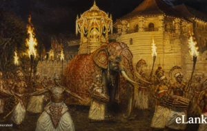 A Rare 1933 Painting of the Esala Perahera by Master Artist A.C.G.S. Amarasekara