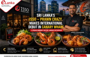 Sri Lanka’s Isso Prawn Crazy Makes International Debut in London’s Canary Wharf